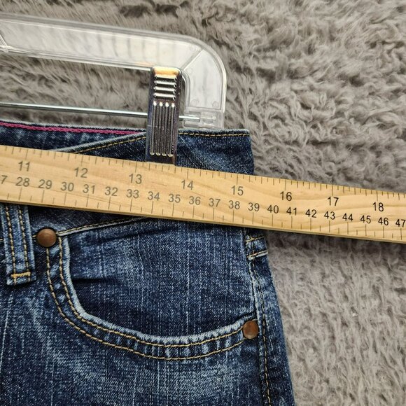 Wrangler Jeans Womens 5 Tall Dark Wash Stretch Mid Rise Bootcut - Picture 5 of 15